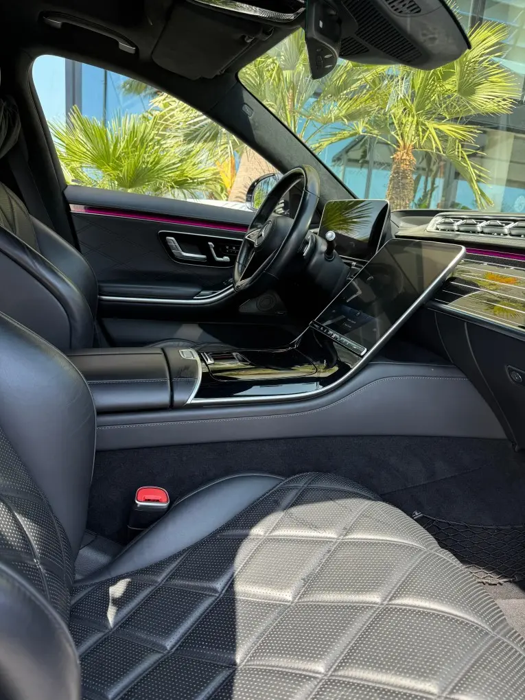 Maybach S580 2023, exterior — Cannes Lux Car Rental, Cannes. Chauffeured calm for the Monaco business run