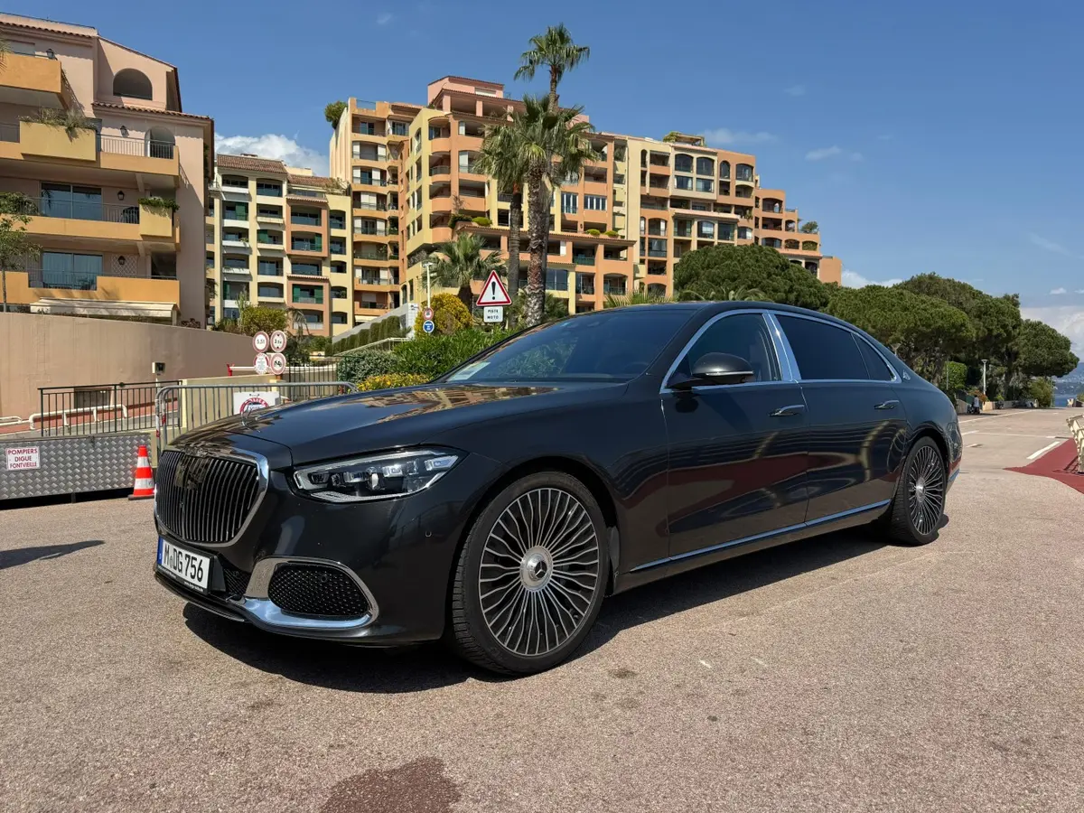 Maybach S580 2023, dashboard — Cannes Lux Car Rental, Cannes. Chauffeured calm for the Monaco business run
