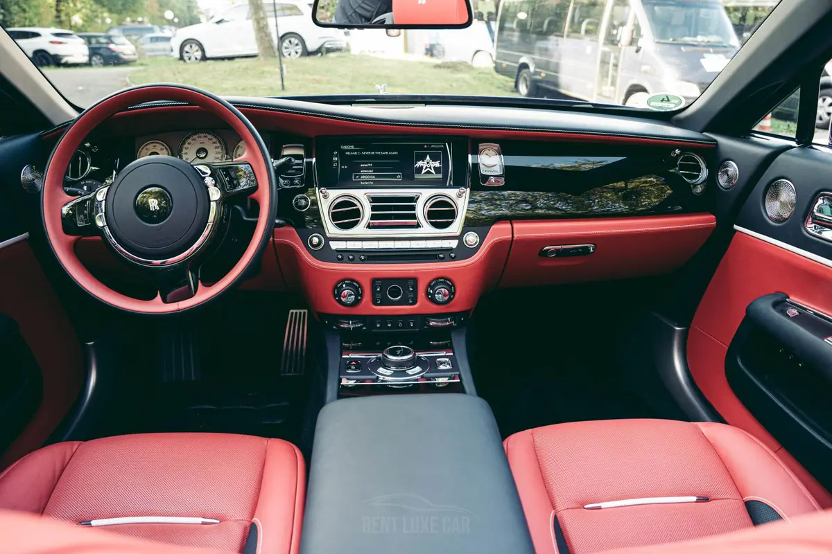 Rolls-Royce Dawn 2022, exterior — Cannes Lux Car Rental, Cannes. Top down along the Croisette at sunset