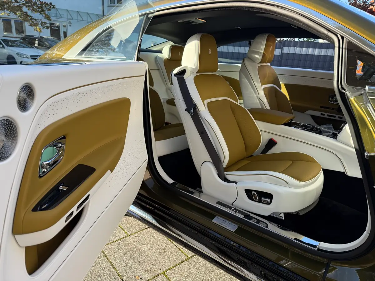 Rolls-Royce Spectre 2024, exterior — Cannes Lux Car Rental, Cannes. Silent glide along the Croisette at sunset
