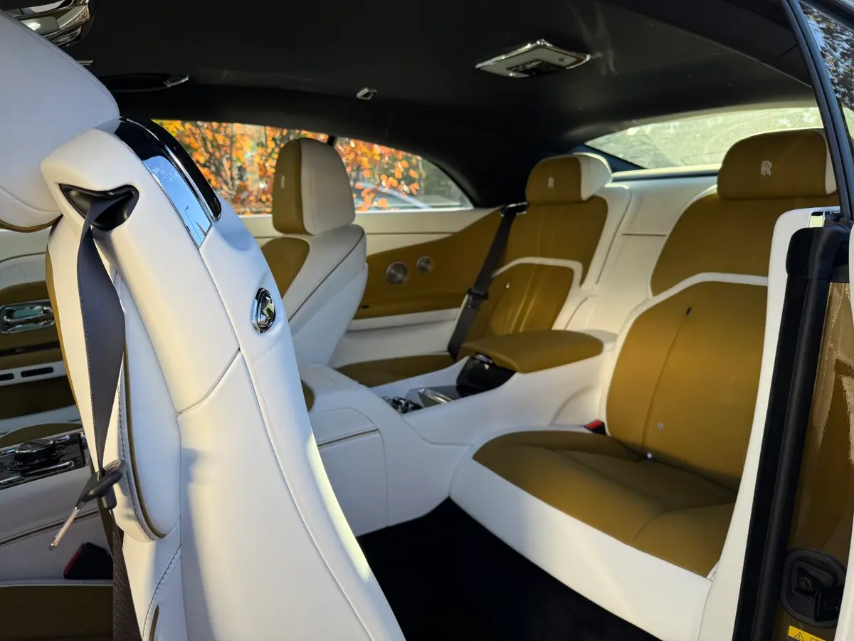 Rolls-Royce Spectre 2024, interior — Cannes Lux Car Rental, Cannes. Silent glide along the Croisette at sunset